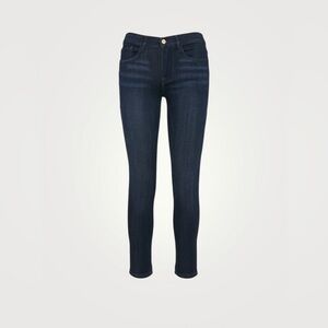 Frame le skinny de Jeanne crop 27” dark wash denim size 29 raw hem